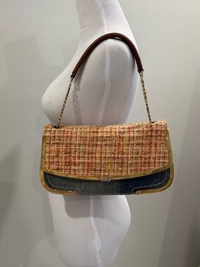 Dolce & Gabbana mixed material shoulder bag vintage y2k with authenticity card